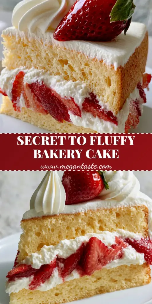 Japanese Strawberry Shortcake: The Ultimate Fluffy Sponge Cake Recipe 4 A side-profile macro shot of a single slice of Japanese Strawberry Shortcake on a white plate showing thick chiffon layers and stabilized cream.