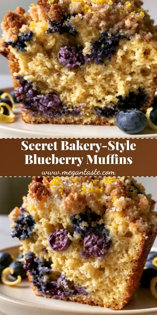 A tall bakery-style Lemon Berry Muffin topped with crispy butter streusel and coarse sparkling sugar on a modern ceramic plate.
