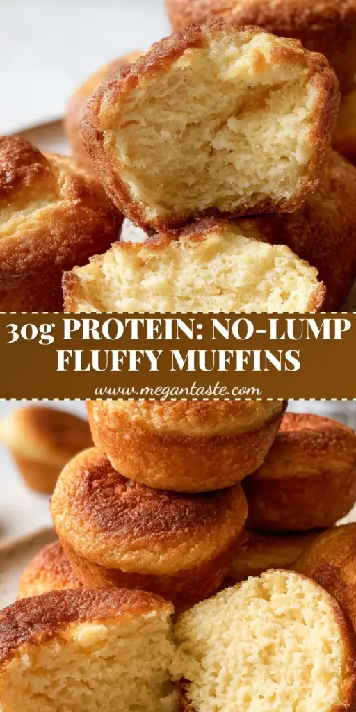 Cottage Cheese Muffins: The Ultimate Fluffy High-Protein Breakfast 4 A tall stack of golden-domed cottage cheese muffins on a ceramic plate, featuring a perfectly toasted exterior and a soft, airy crumb.