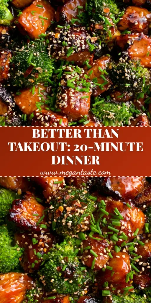 Honey Sriracha Chicken and Broccoli: The Ultimate 30-Minute Sticky Stir Fry 4 A high-angle smartphone photo of Honey Sriracha Chicken and Broccoli in a matte black skillet with a glossy amber glaze and vibrant green broccoli.