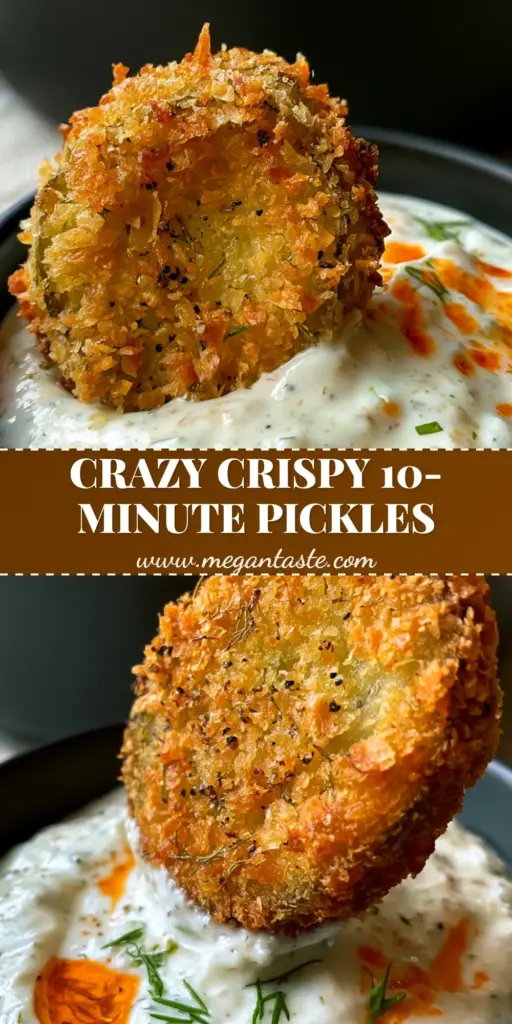 Air Fryer Fried Pickles: The Ultimate Extra-Crispy Panko and Parmesan Recipe 4 A close-up of a crispy Air Fryer Fried Pickle being dipped into thick ranch sauce with orange spicy oil swirls.