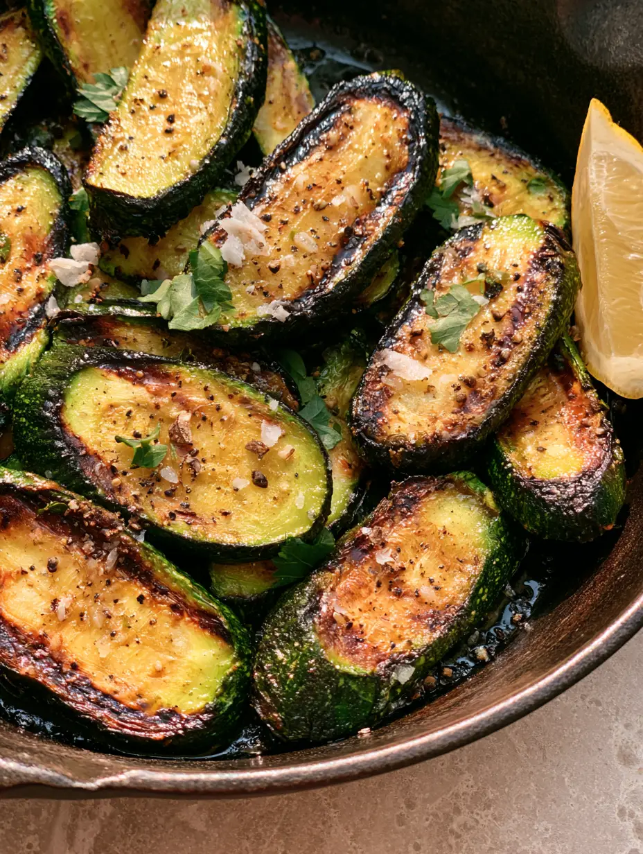 A smartphone photo showing the vibrant green and light stripes of Zucchino Striato D'italia slices in a skillet. (Zucchino Striato D'italia seeds)